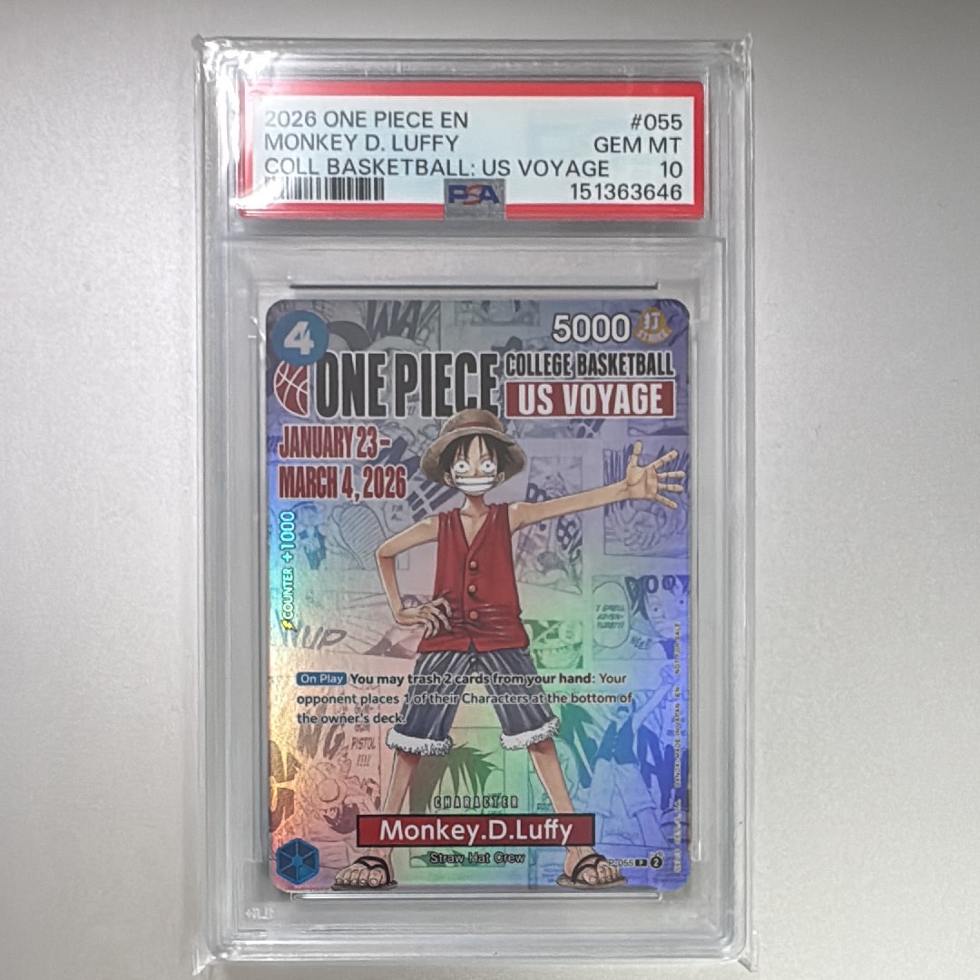 PSA10】モンキー・D・ルフィ P : 海賊旗フォイル [P-055](プレミアム