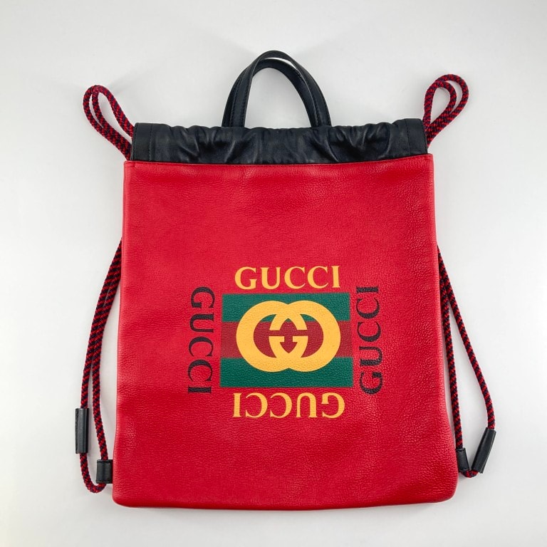 구찌 (Gucci) 인터로킹 G 로고 494053 백팩 데이팩 레드 x 블랙