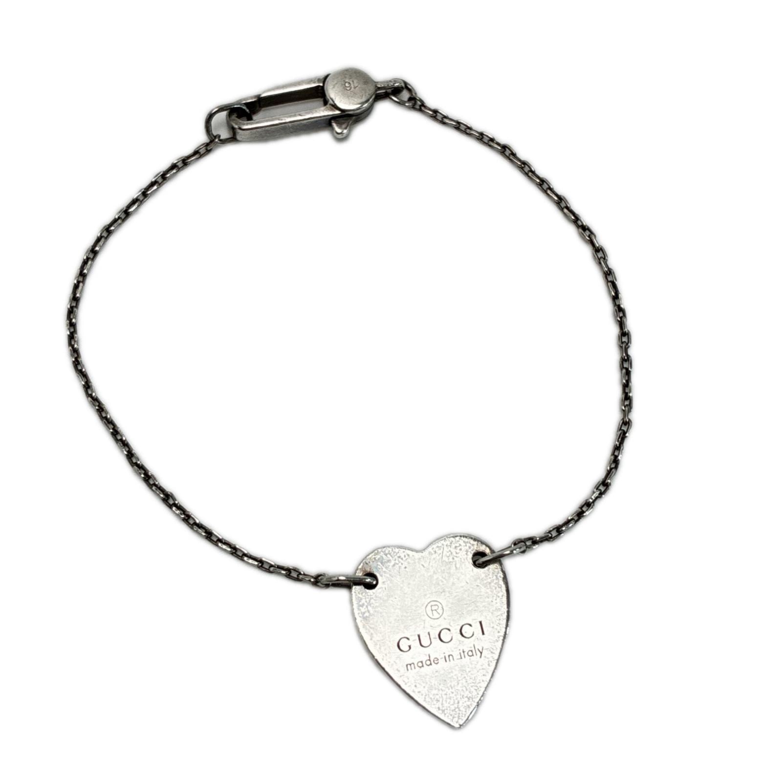 GUCCI グッチ グッチ ハートプレート  シルバー925 アクセサリー ブレスレット