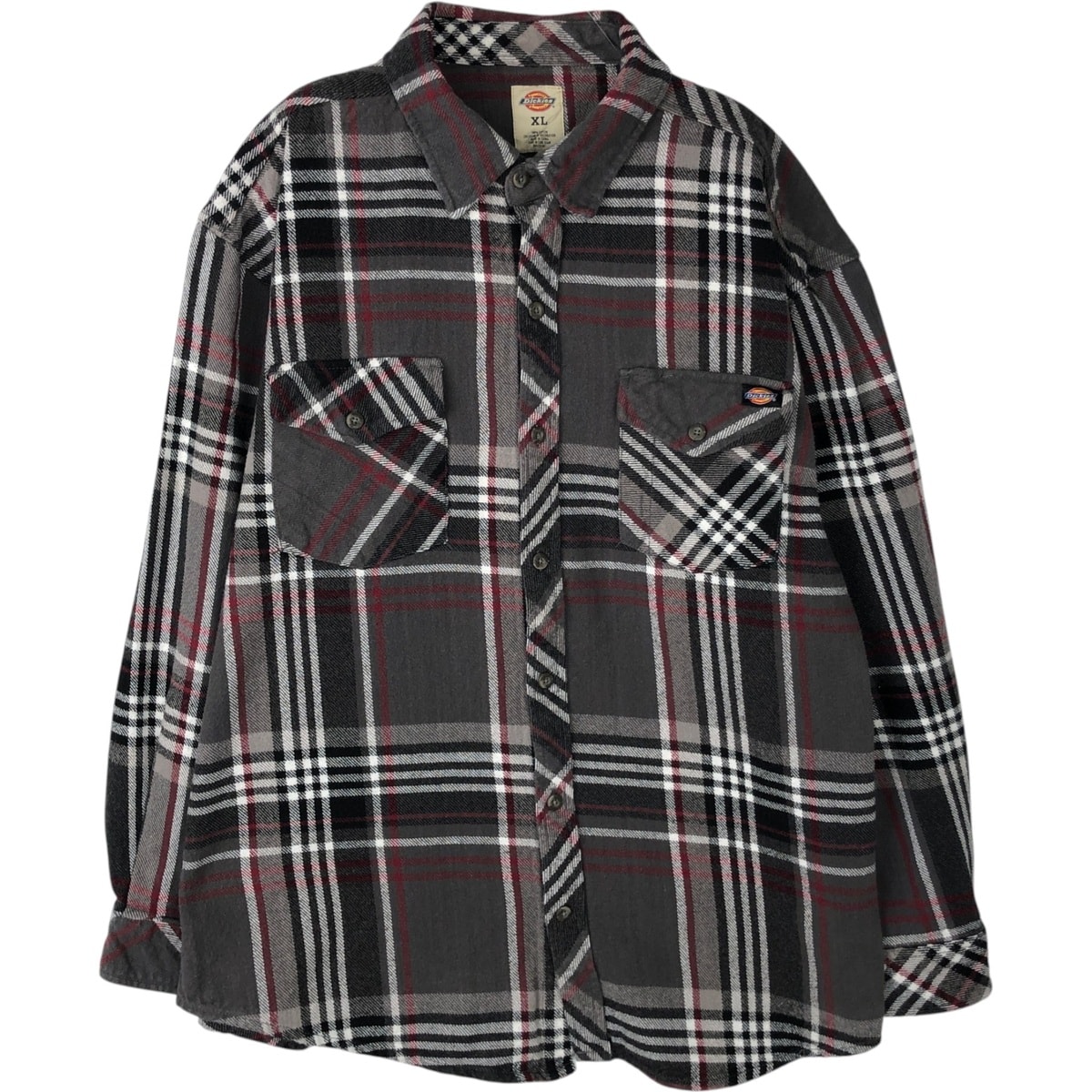古着 ディッキーズ Dickies 長袖 ヘビーネルチェックシャツ メンズXL相当/eaa624753