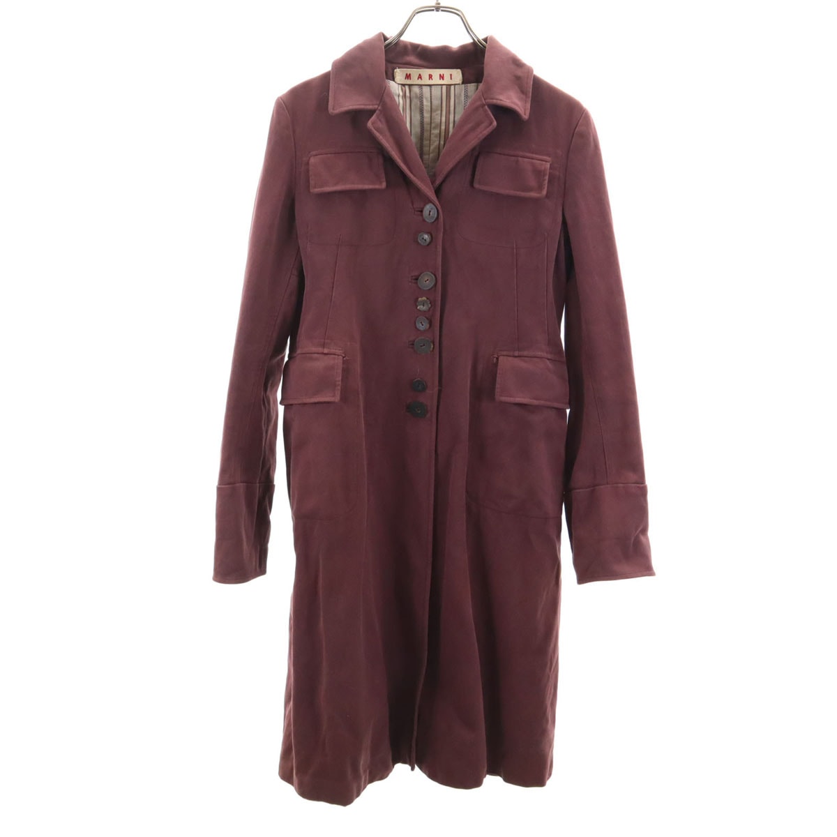 MARNI マルニ イタリア製 ロングコート 42 パープル系