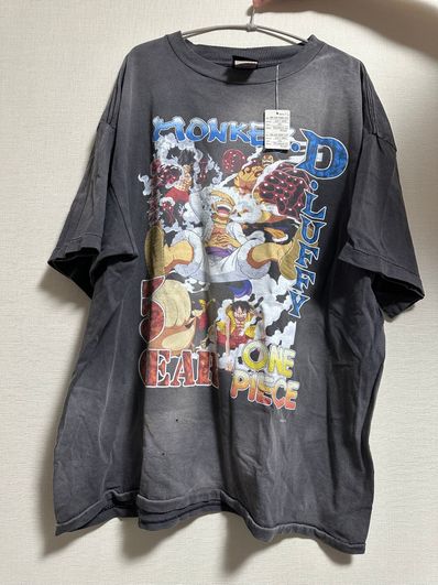 SAINT Mxxxxxx x ONE PIECE OP_SS T-Shirt/Luffy "Black"