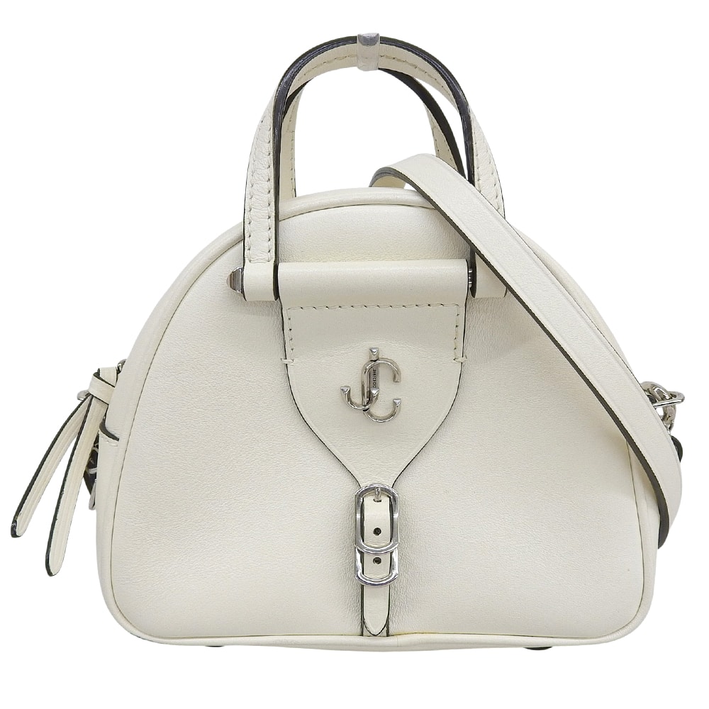 ジミーチュウ ヴァレンヌ ボーリング ミニ ショルダーバッグ ハンドバッグ レディース ホワイト