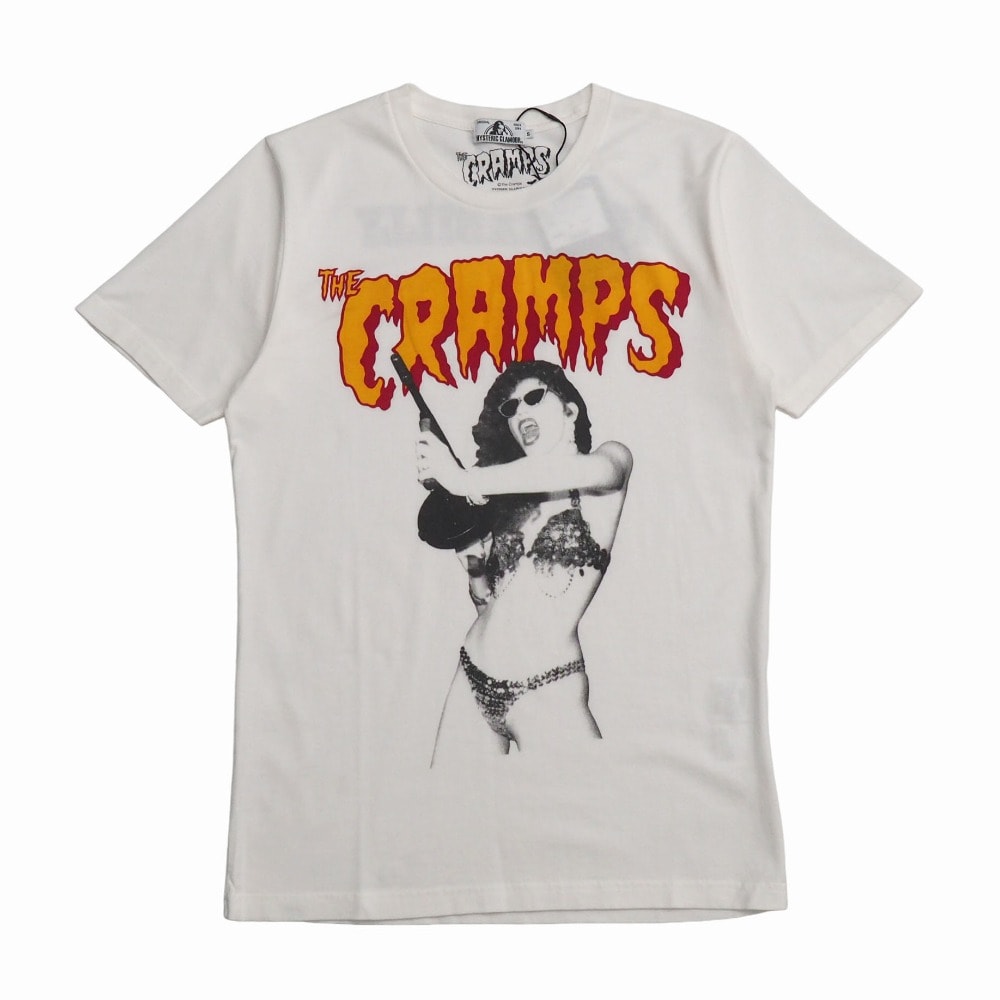 ■未使用品■HYSTERIC GLAMOUR ヒステリックグラマー THE CRAMPSコラボレーションTシャツ 半袖Tシャツ サイズS クルーネック グラフィック プリント 20261009/RB1279