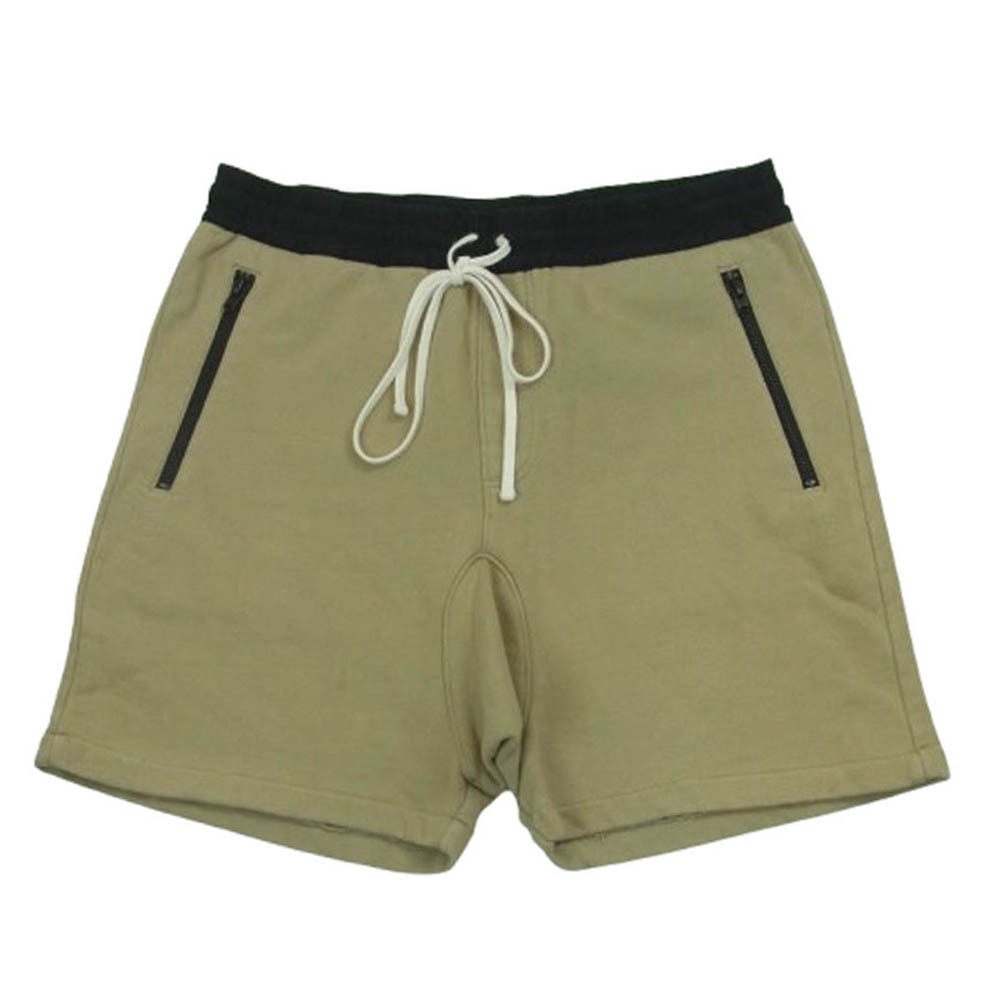 FEAR OF GOD フィアオブゴッド ショートパンツ FOG ESSENTIALS エッセンシャルズ ジップポケット スウェット ショーツ ハーフ パンツ ベージュ系 M【中古】