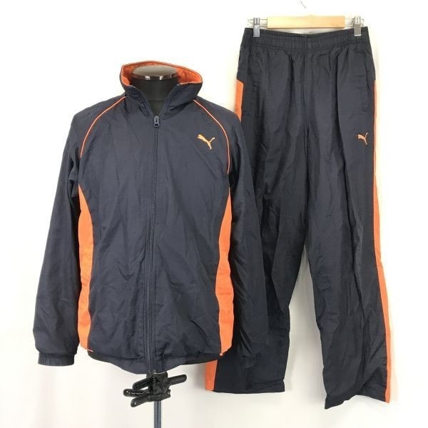 PUMA★上下セットアップ/ジャージ/ウィンドブレーカー【Mens size -M/黒/Black】Jacket/Set up◆BH248