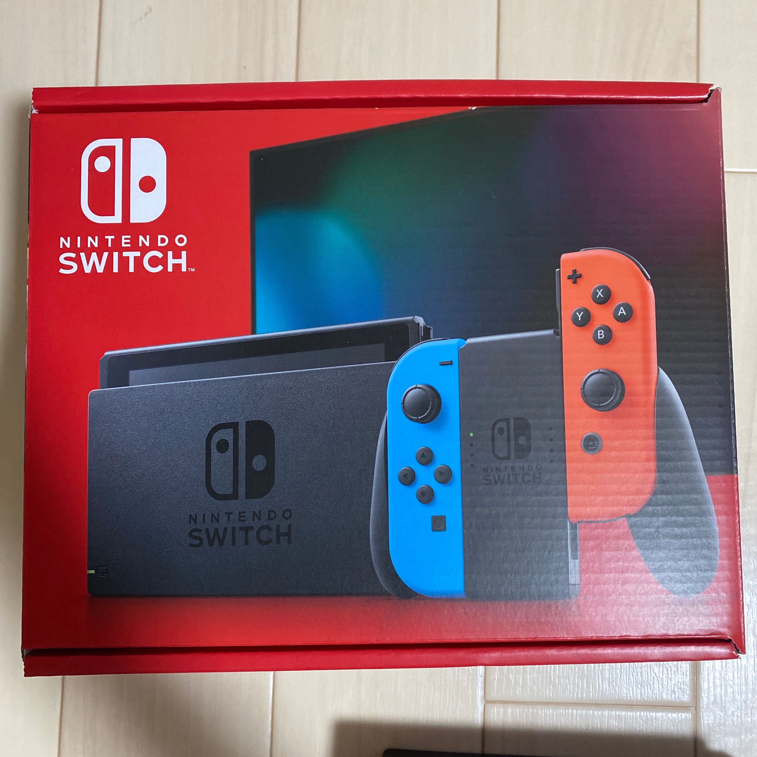 任天堂 スイッチ ネオンブルー・ネオンレッド (バッテリー持続時間が長くなったモデル)