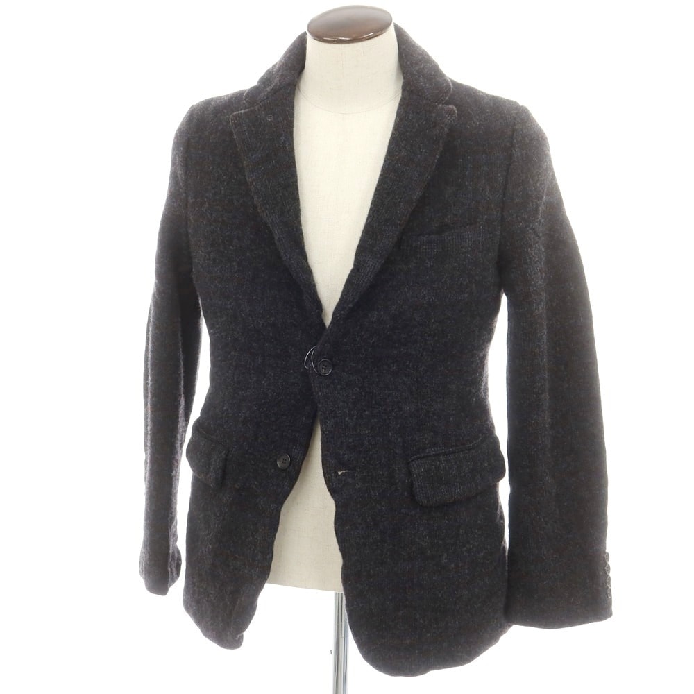 【中古】コムデギャルソン オムドゥ COMME des GARCONS HOMME DEUX 2024年秋冬 ウールチェック テーラードジャケット ダークグレーxレッド×ブルー【サイズL】【メンズ】