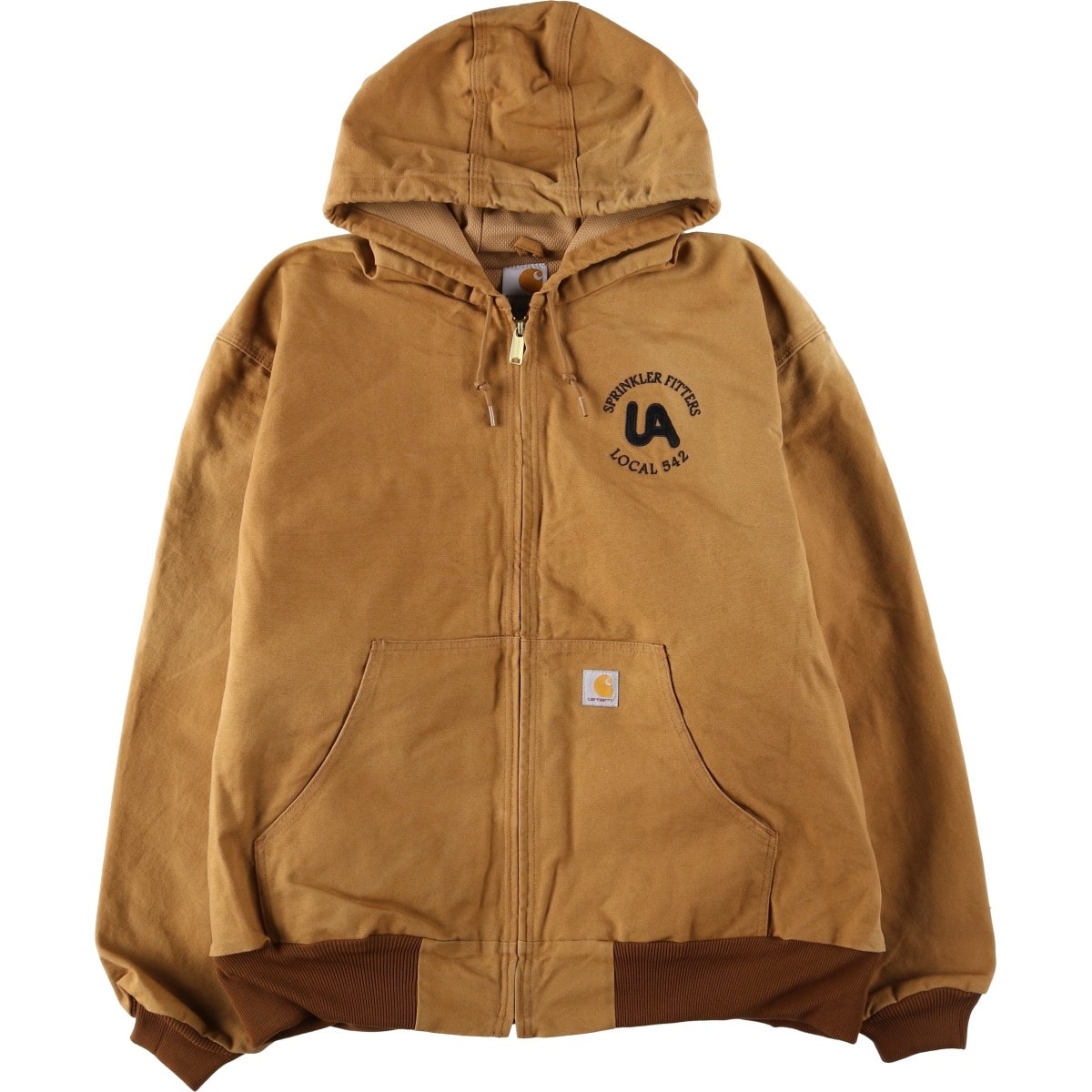 古着 カーハート Carhartt アクティブジャケット ダックフルジップパーカー USA製 メンズXXL相当/eaa630887