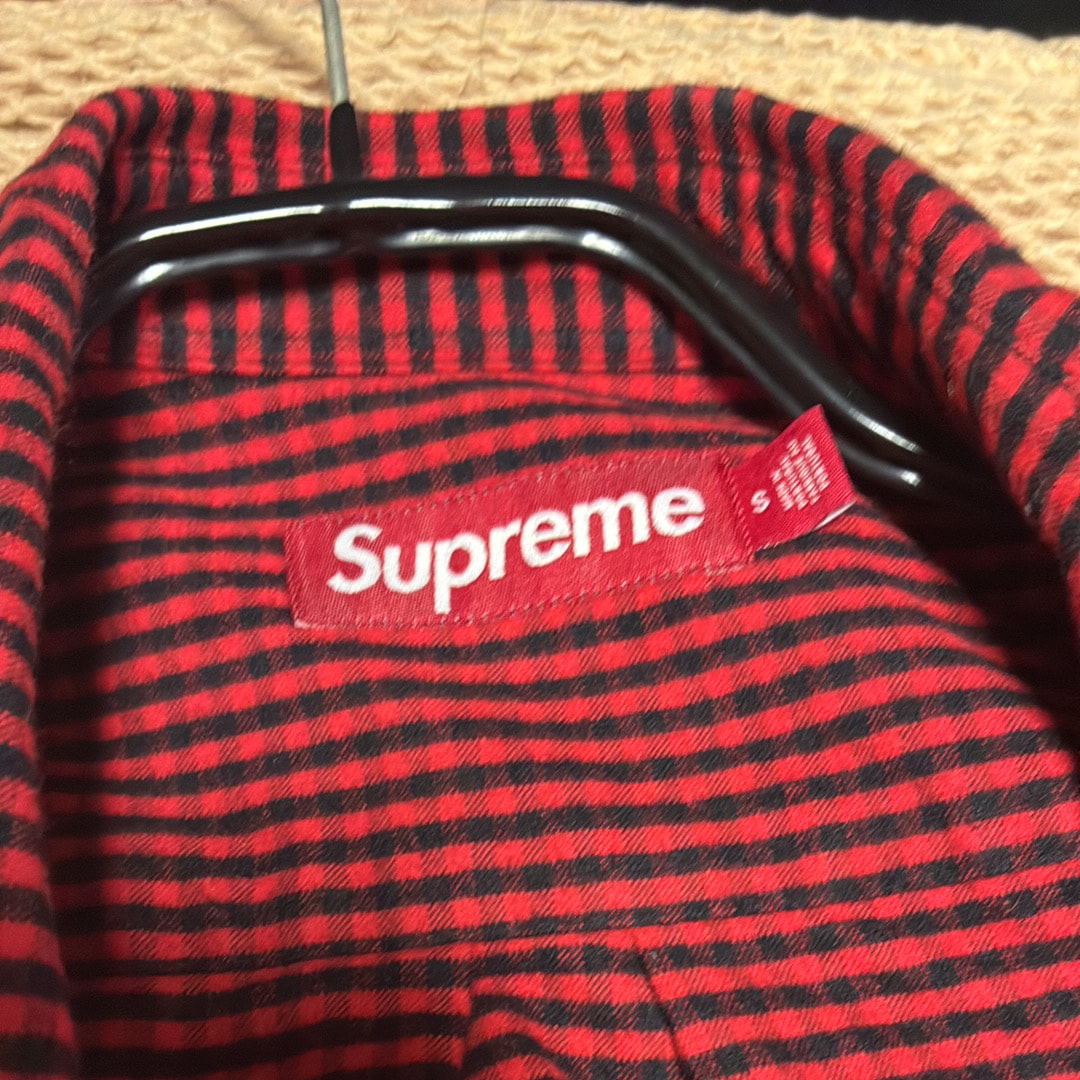 Supreme Loose Fit Flannel Oxford Shirt "Red Plaid"
