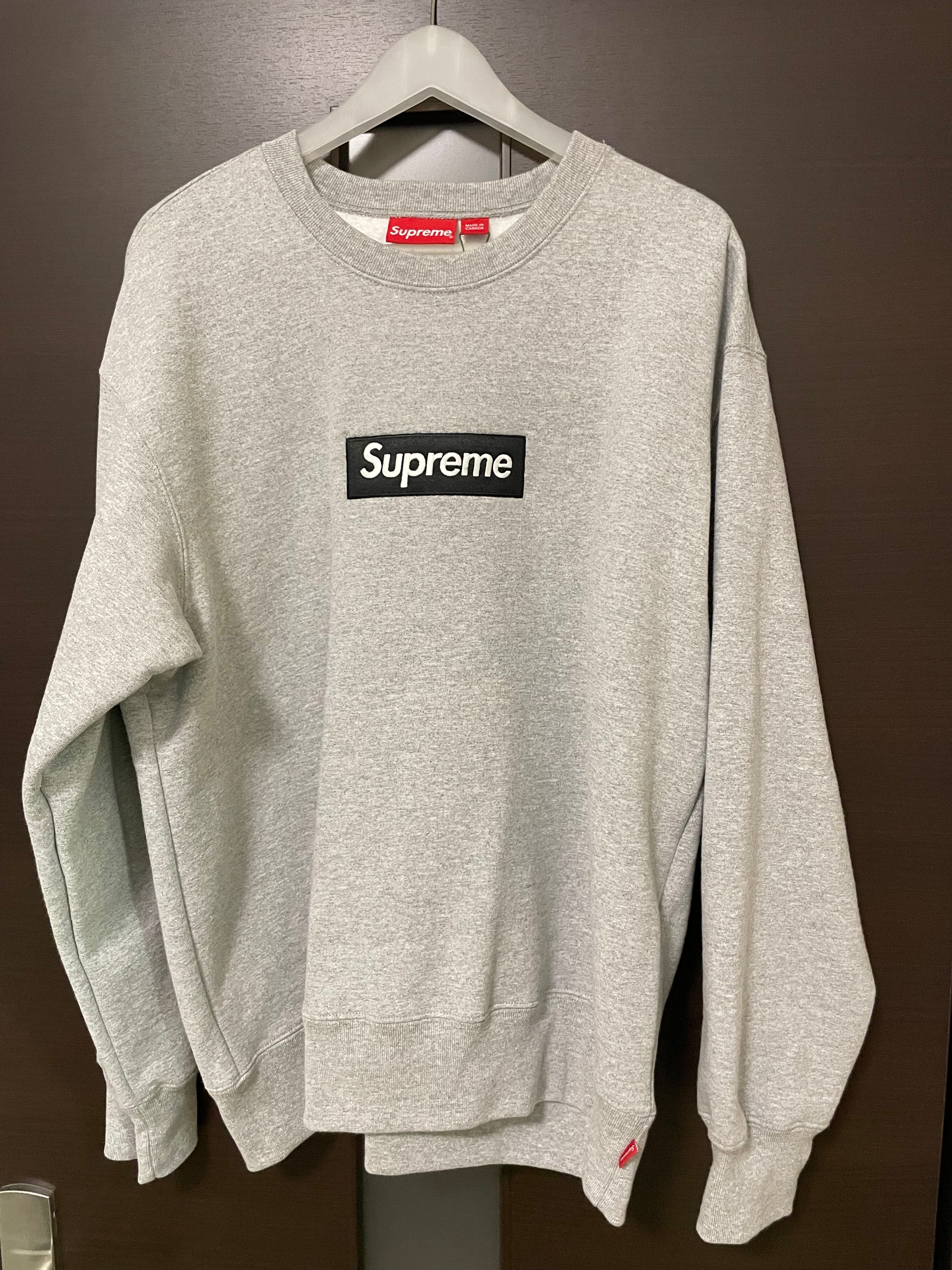 Supreme Box Logo Crewneck "Heather Grey" (22FW)