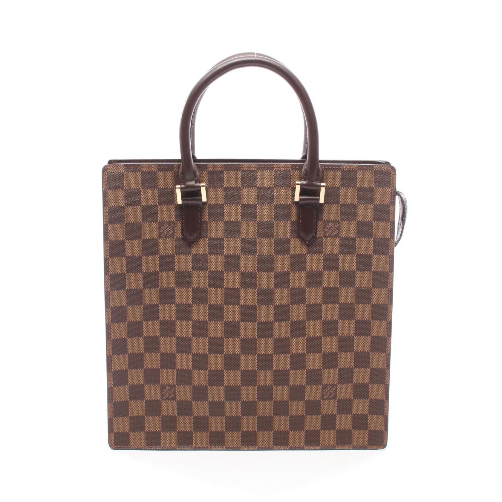 ルイ・ヴィトン LOUIS VUITTON ヴェニスPM ダミエエベヌ トートバッグ バッグ PVCコーティングキャンバス レザー レディース ブラウン系 N51145 【中古】