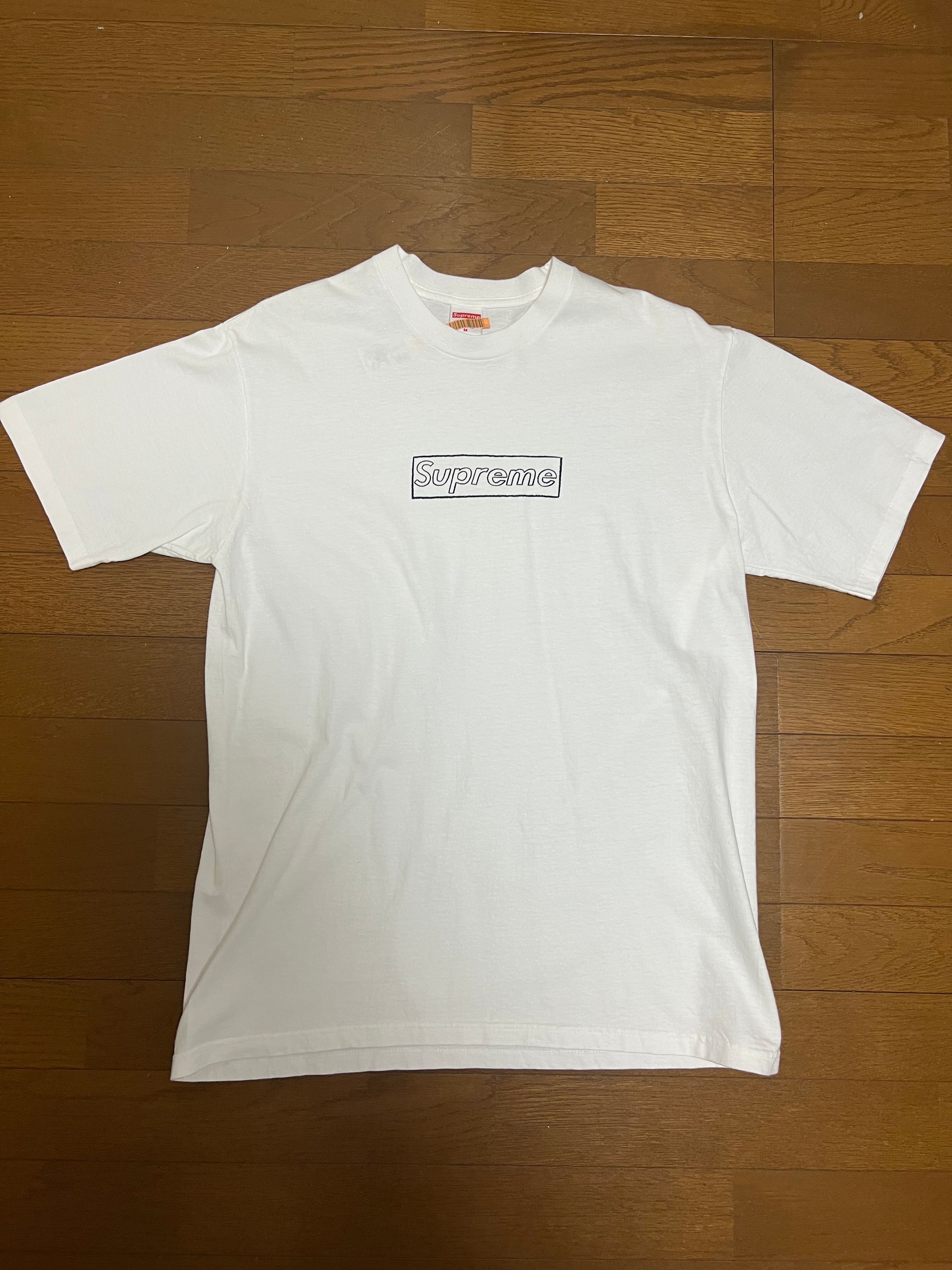 Supreme KAWS Chalk Logo Tee "White"