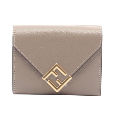 フェンディ FENDI FFダイヤモンド 三つ折り財布 財布 レザー レディース ベージュ系 8M0480ALV4F1N1G 【新品】