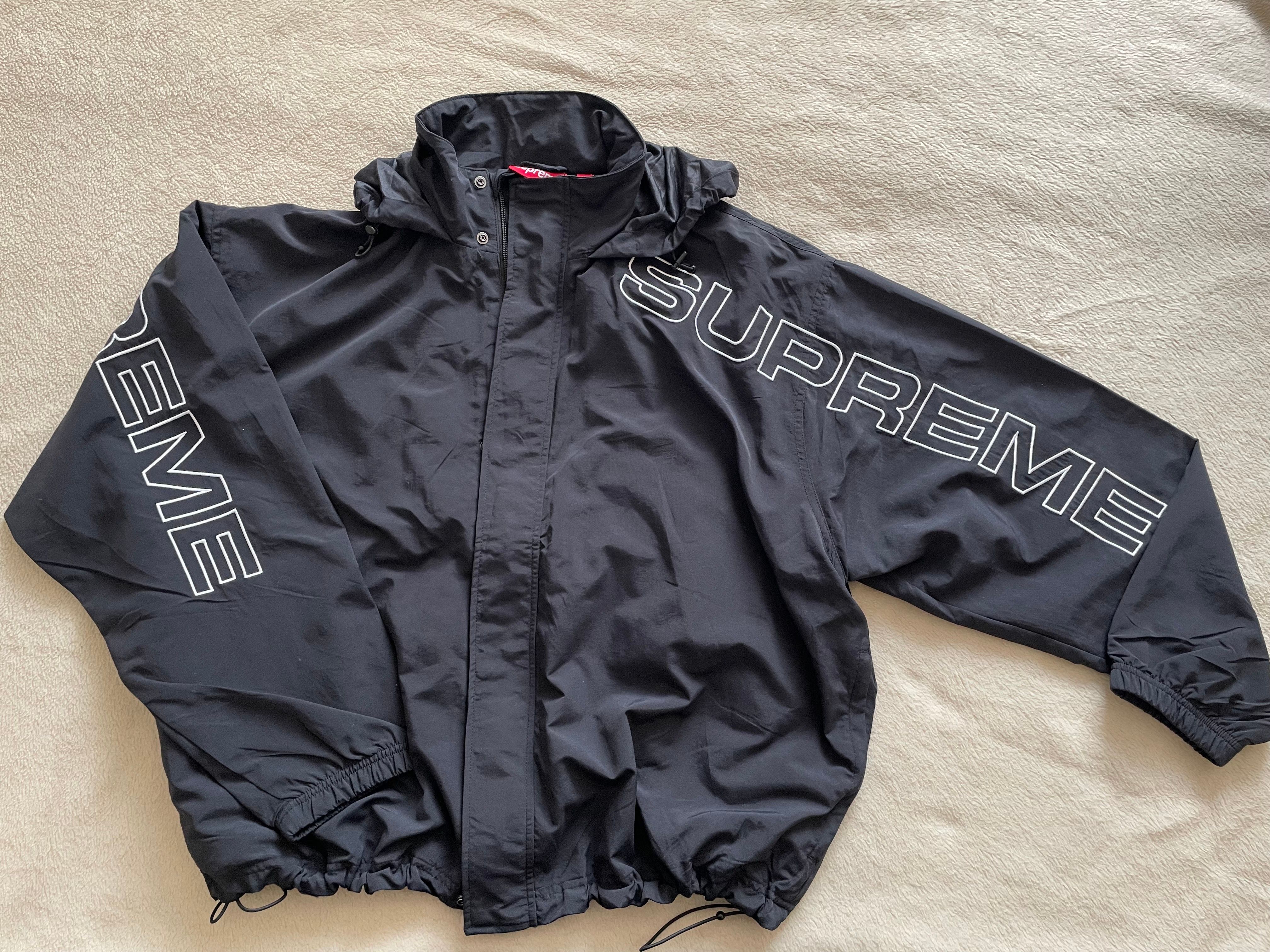 Supreme Spellout Embroidered Track Jacket "Black"