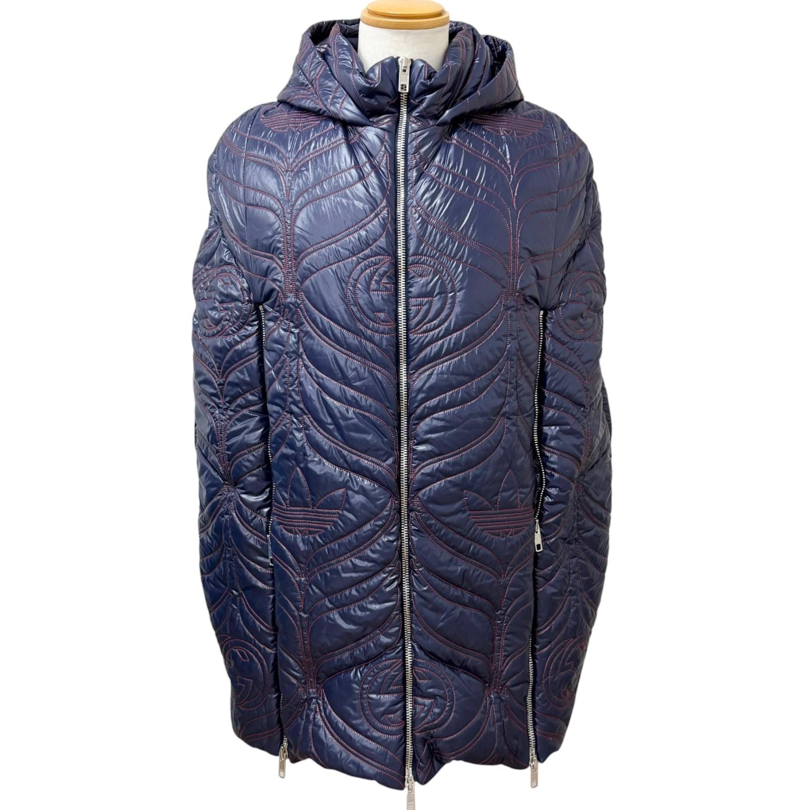 極美品 グッチ×アディダス ポンチョ ネイビー メンズ S 727794