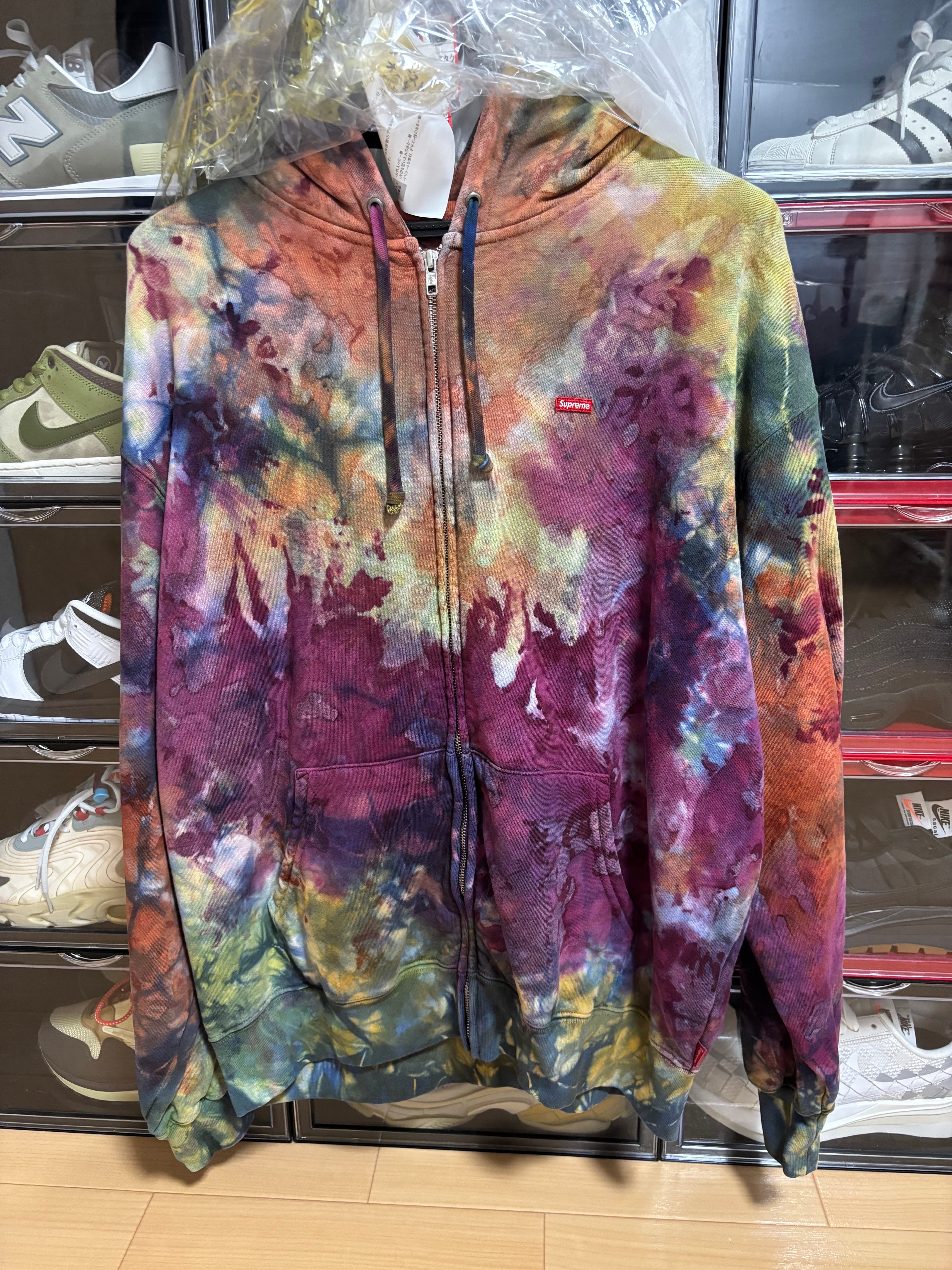 Supreme Overdyed Small Box Zip Up Hooded Sweatshirt "Multicolor"