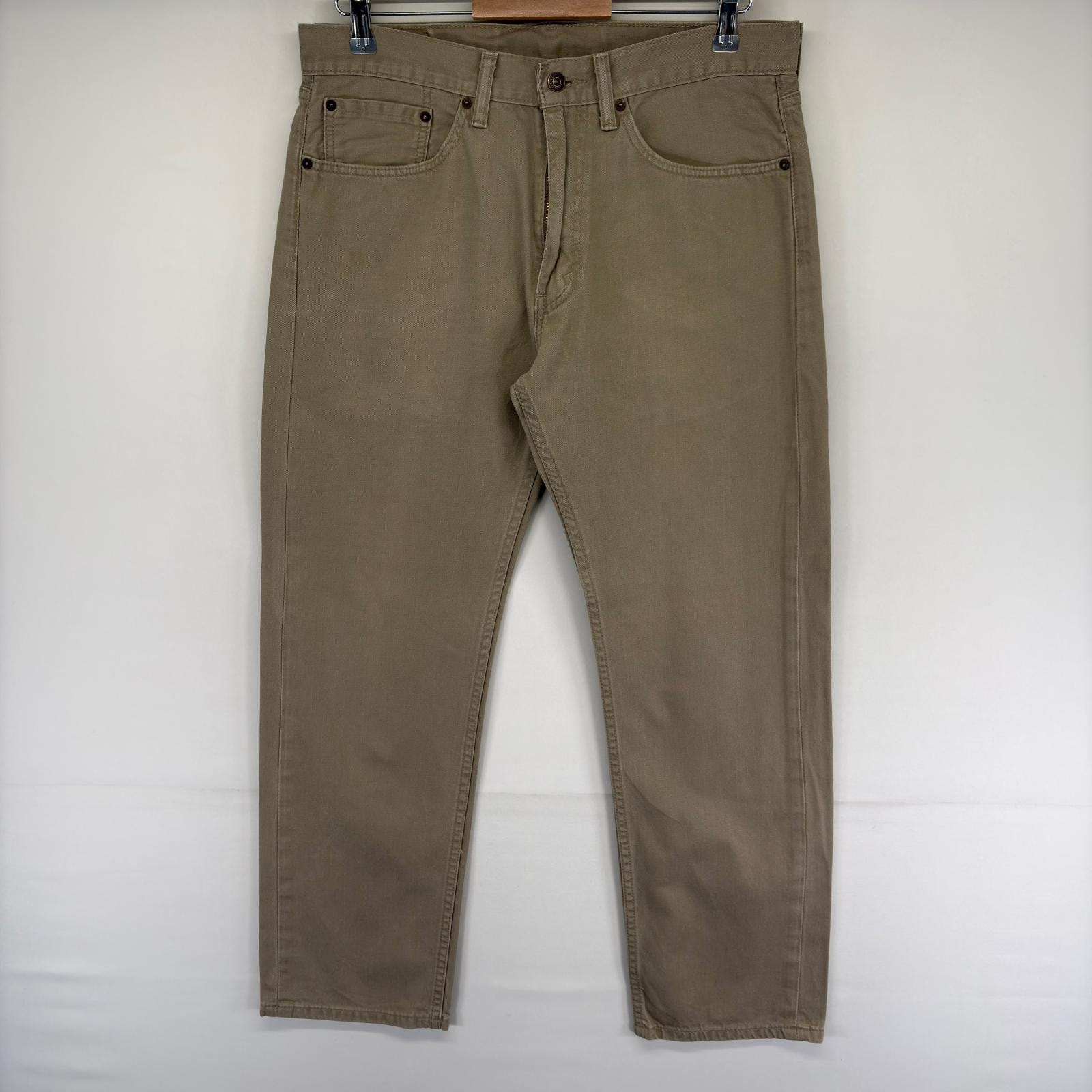 古着 リーバイス Levi's デニム パンツ 505 5ポケット ジーンズ ジッパーフライ カラーデニム W34 L30  ベージュ系 メンズ