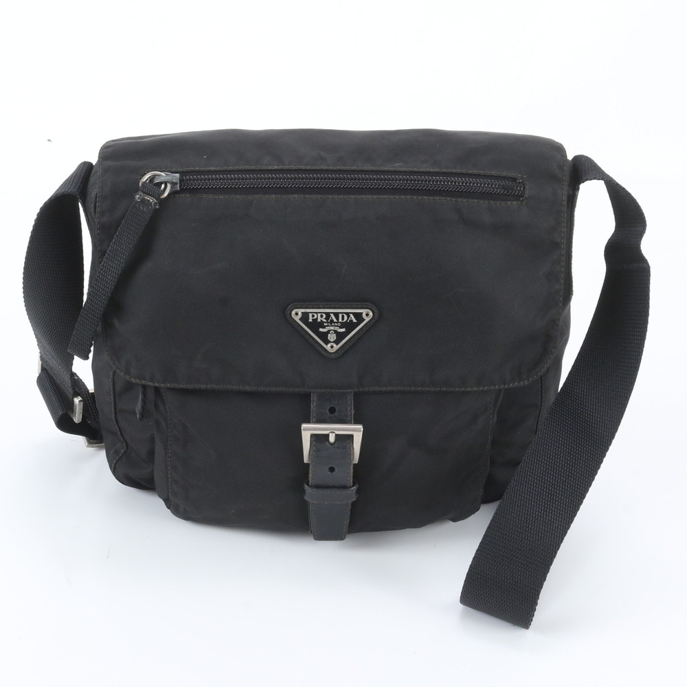 ■美品 プラダ テスート ナイロントライアングルロゴショルダーバッグ