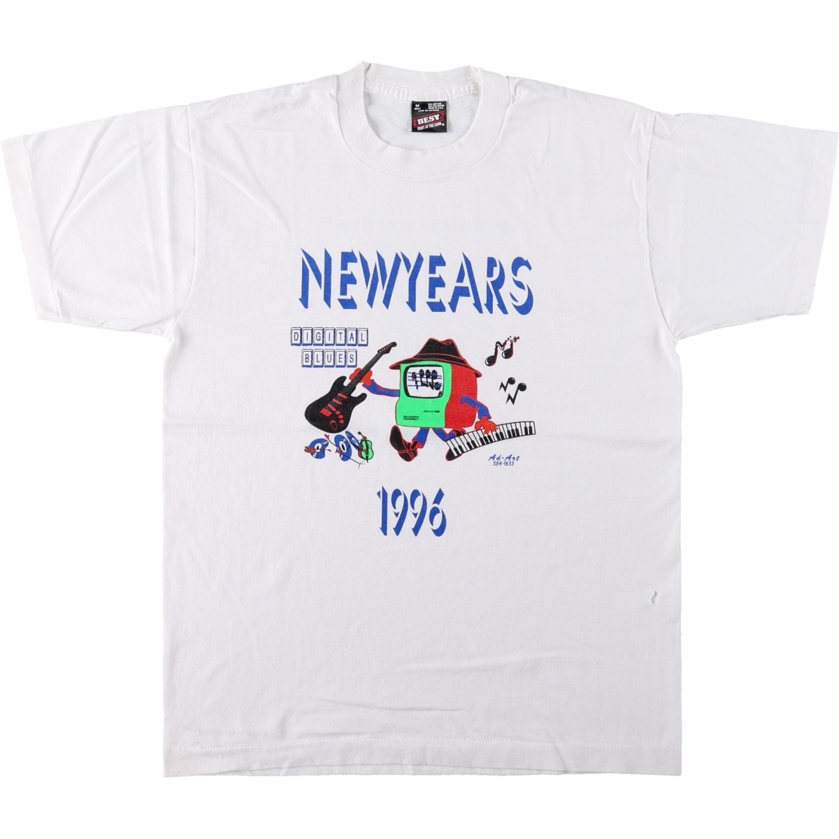 古着 90年代 フルーツオブザルーム FRUIT OF THE LOOM DIGITAL BLUES プリントTシャツ USA製 メンズM相当 ヴィンテージ/eaa642380