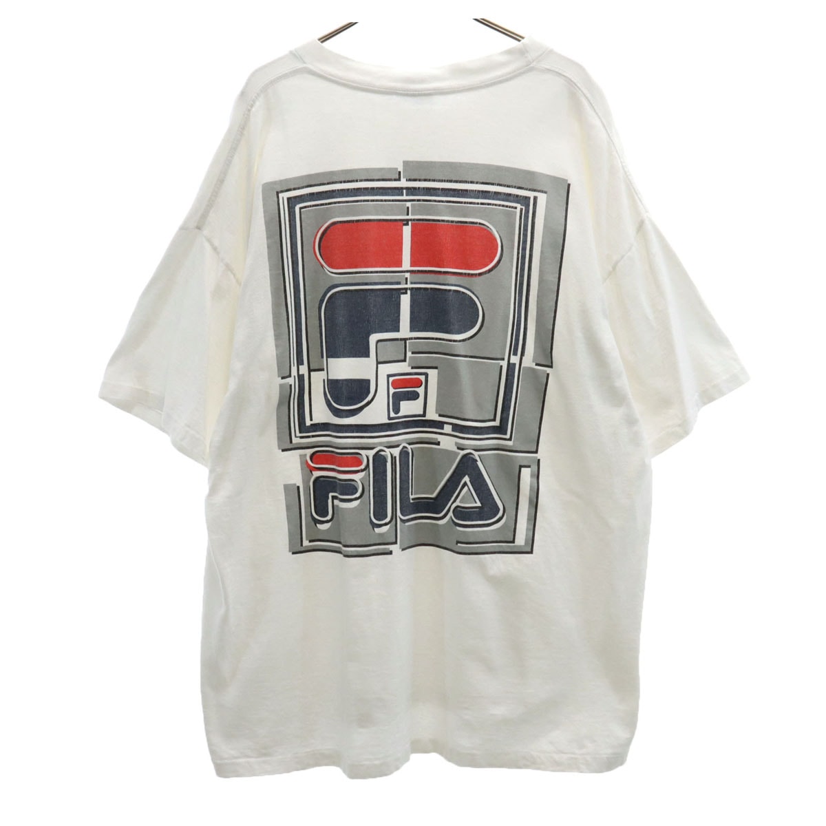 FILA フィラ 90s USA製 オールド バックロゴ 半袖 Tシャツ XL ホワイト