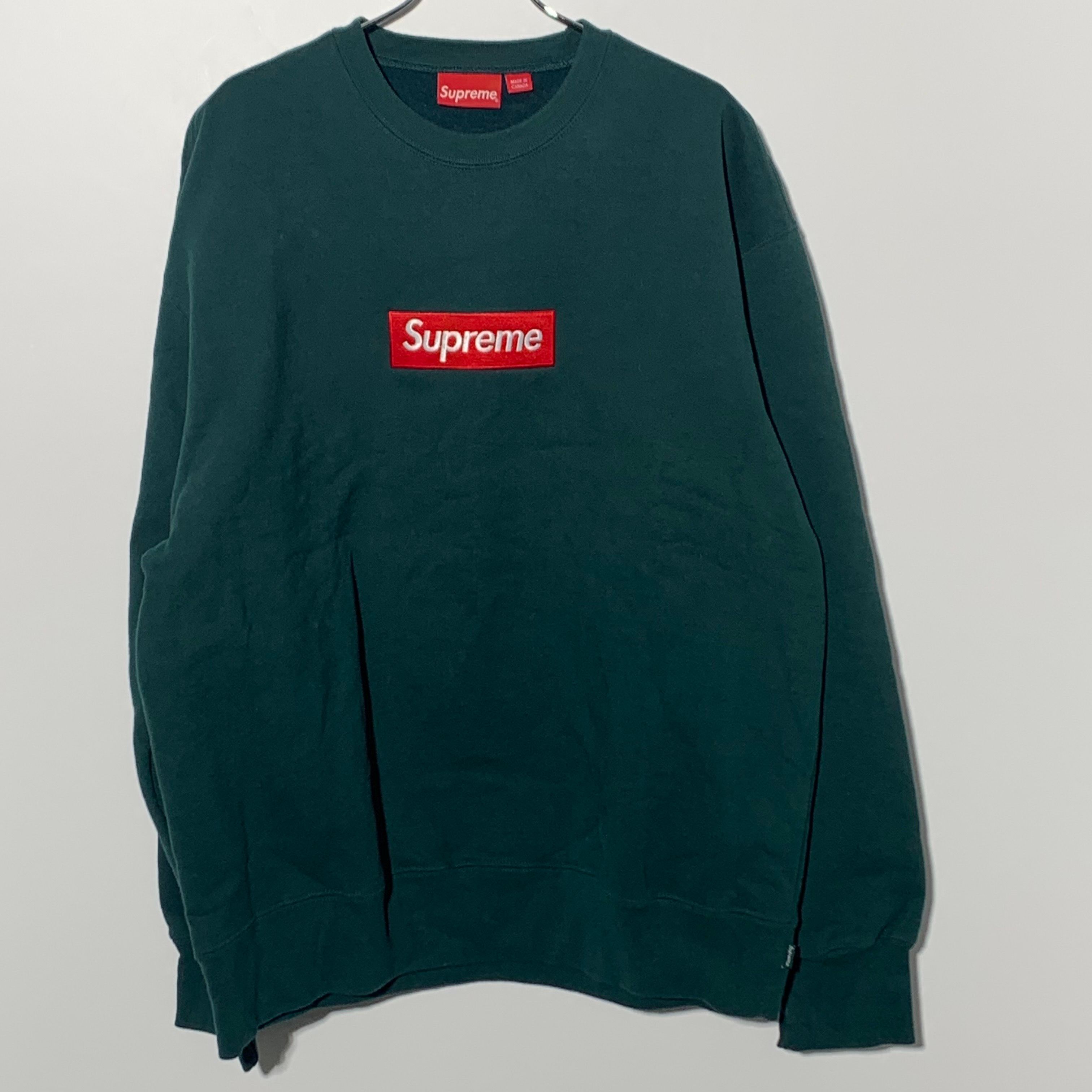 Supreme Box Logo Crewneck "Dark Pine" (22FW)
