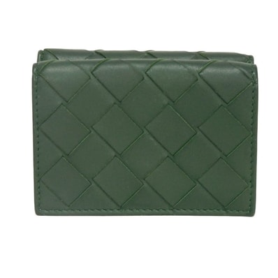 BOTTEGAVENETA ボッテガヴェネタ タイニー ウォレット ニューセージ グリーン パステル バイカラー 札入れ カードケース コインケース RFID ICチップ マキシ イントレチャート レインツリー 三つ折り財布 667036