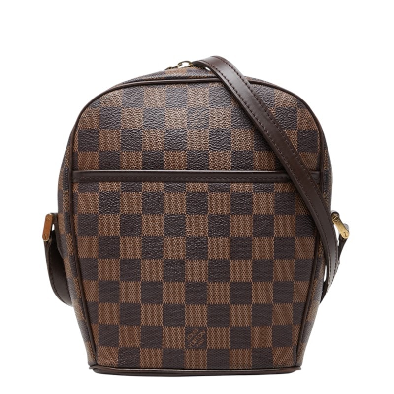 ルイ ヴィトン ダミエ イパネマPM 斜め掛け ショルダーバッグ N51294 ブラウン PVC レザー レディース LOUIS VUITTON 中古
