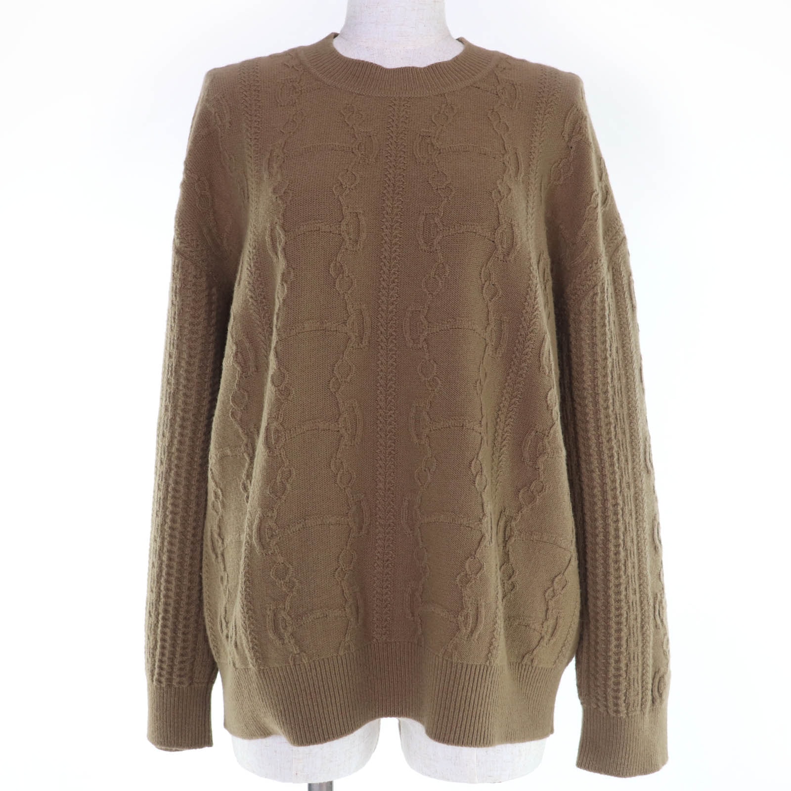 未使用品 エルメス ニット ブラウン レディース 38