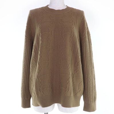 未使用品 エルメス ニット ブラウン レディース 38