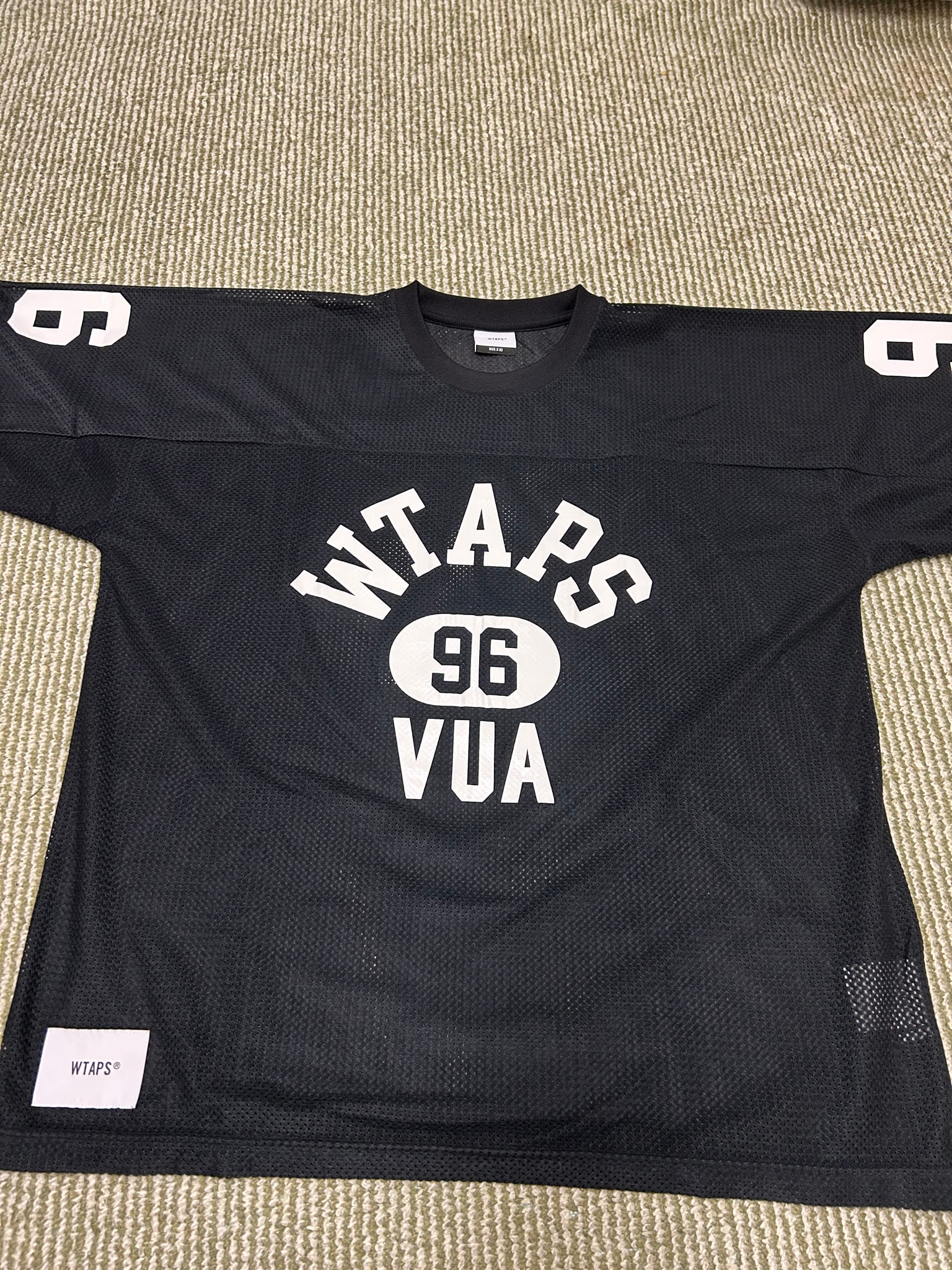 7/8&9のみ出品WTAPS 96 ナンバリング フットボールTシャツ ブラック 7