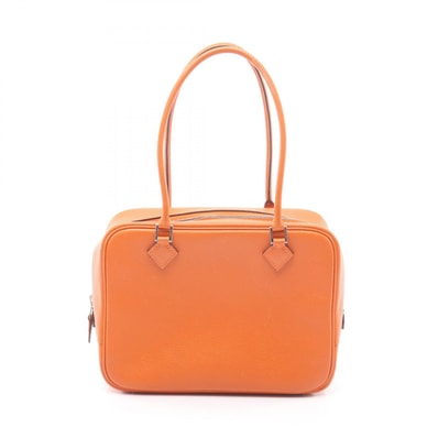 エルメス HERMES ミニプリュム20 ハンドバッグ バッグ レザー カーフ(牛革) ヴォーエプソン ヴォーエプソン オレンジ □H刻印(2004年製造) レディース オレンジ系 【中古】