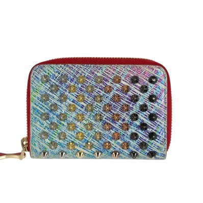 Christian Louboutin クリスチャンルブタン パネトーネ スパイクスタッズ マルチカラー レザー メタル/ コインケース 男女兼用 1-0296142 【中古】