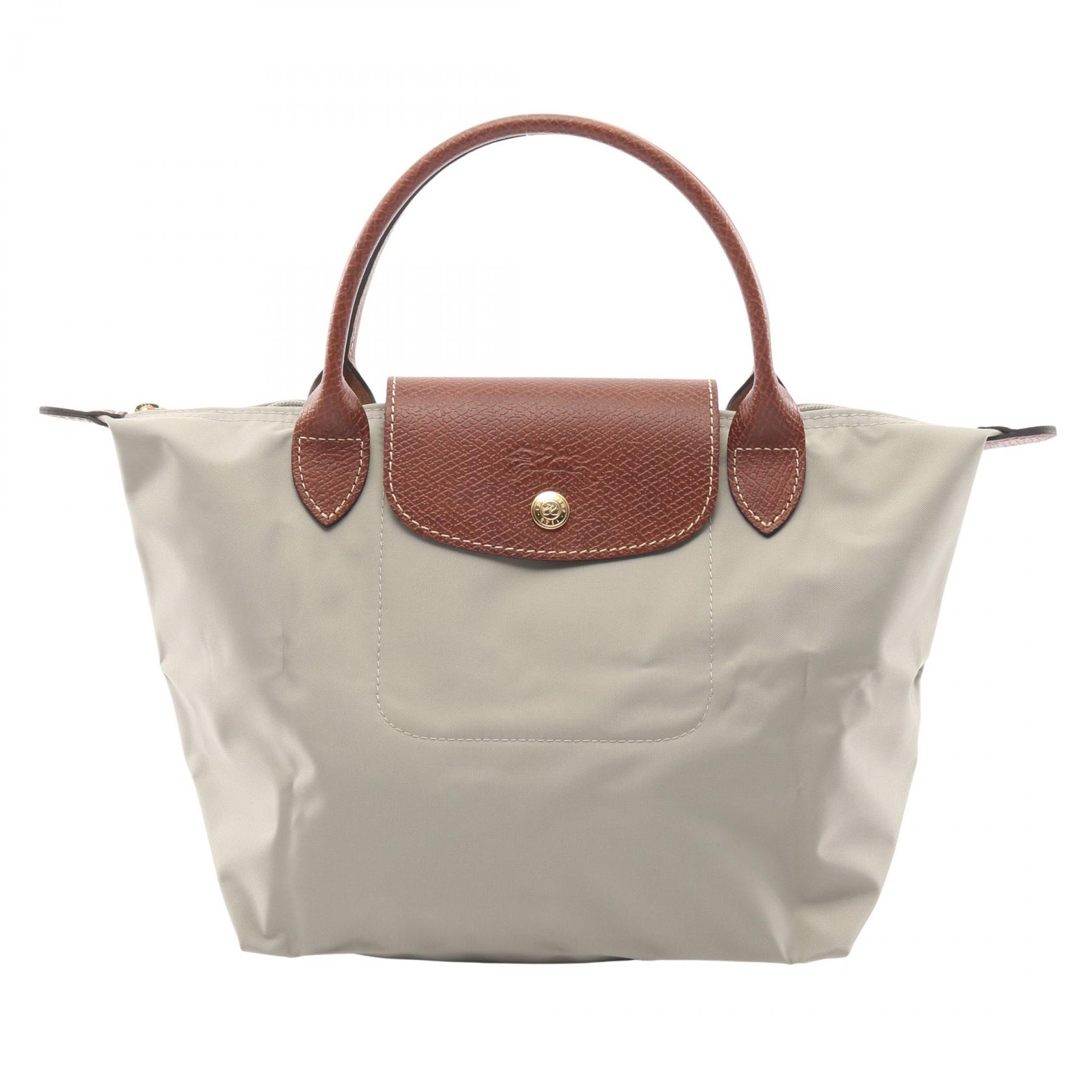 ロンシャン Longchamp ル プリアージュ オリジナル S トップハンドル ハンドバッグ バッグ キャンバス レザー レディース グリーン系 / ブラウン系 L1621089349 【新品】