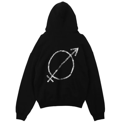 【美品】BALENCIAGA バレンシアガ スウェット サイズ M レディース フーディー バックプリント コットン100% トップス ブラック 黒 ポルトガル製