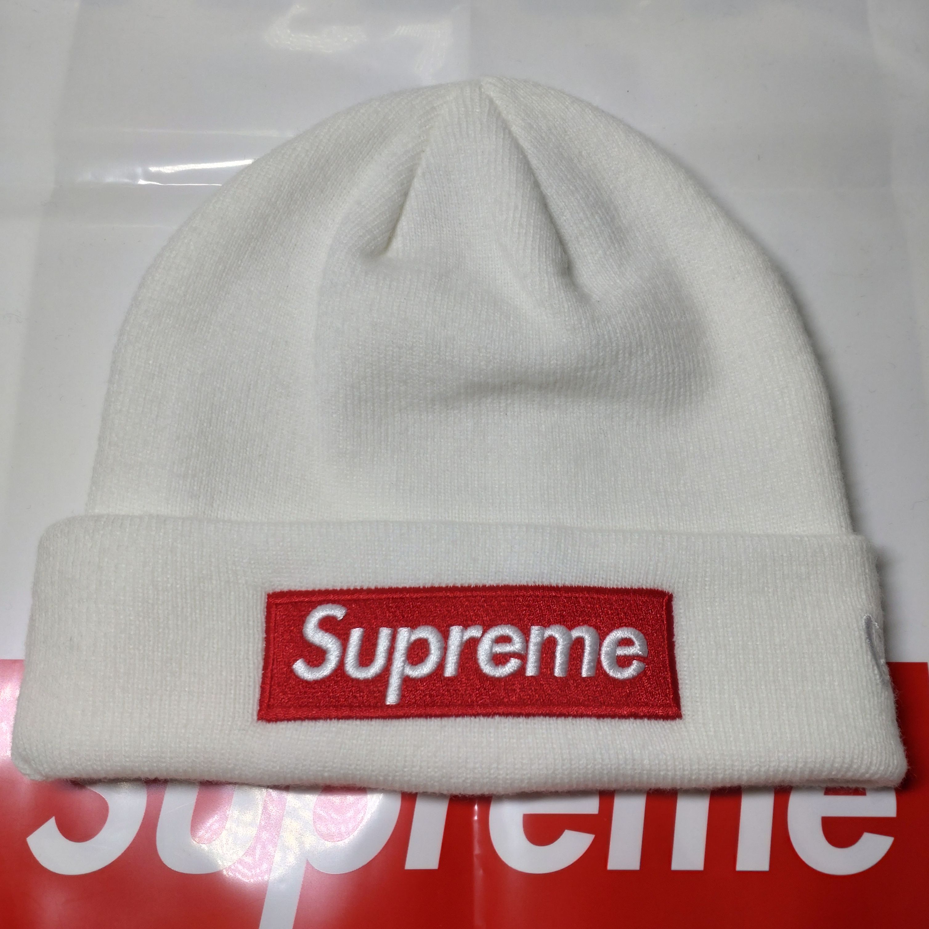 Supreme New Era® Box Logo Beanie "White" (21FW)