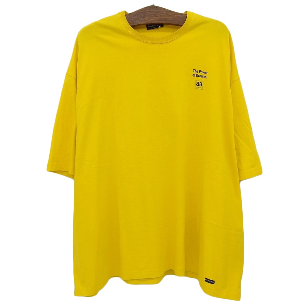 バレンシアガ ロゴ Tシャツ トップス メンズ イエロー XS 508167 XS