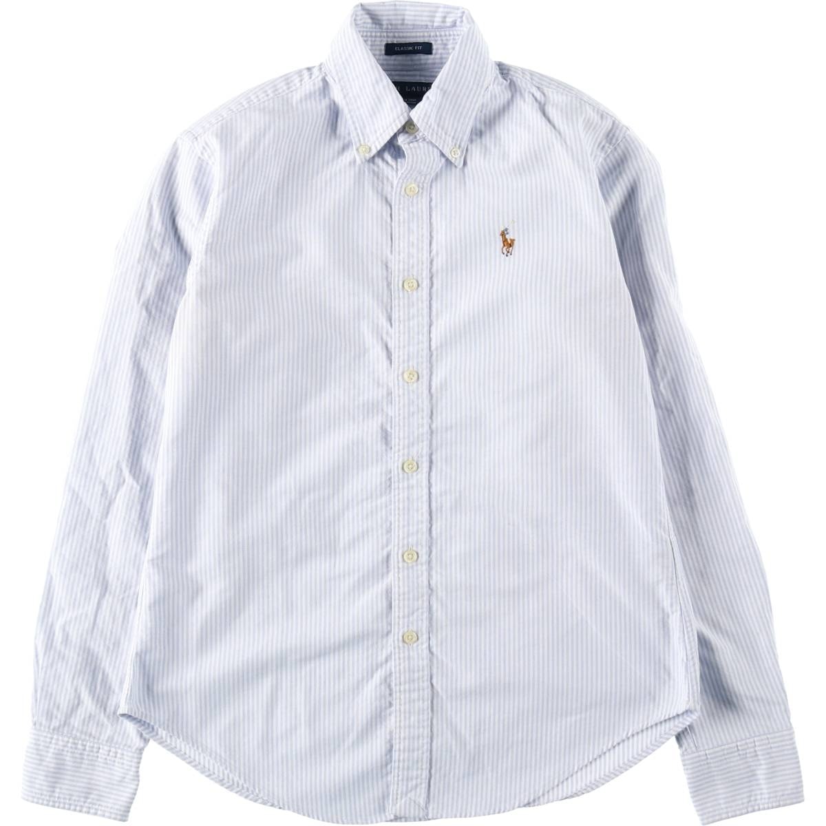 古着 ラルフローレン Ralph Lauren CLASSIC FIT クラシックフィット 長袖 ボタンダウンストライプシャツ レディースS相当/eaa621245