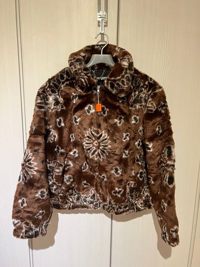 Supreme Bandana Faux Fur Bomber Jacket "Brown"