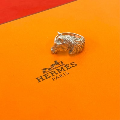 HERMES エルメス シュバルホース リング シルバー800 リング・指輪 11号 シルバー
84033