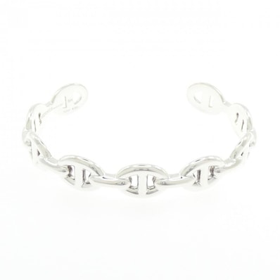 Hermes Chaine D'ancre Enchainee Bracelet Bangle "Silver"