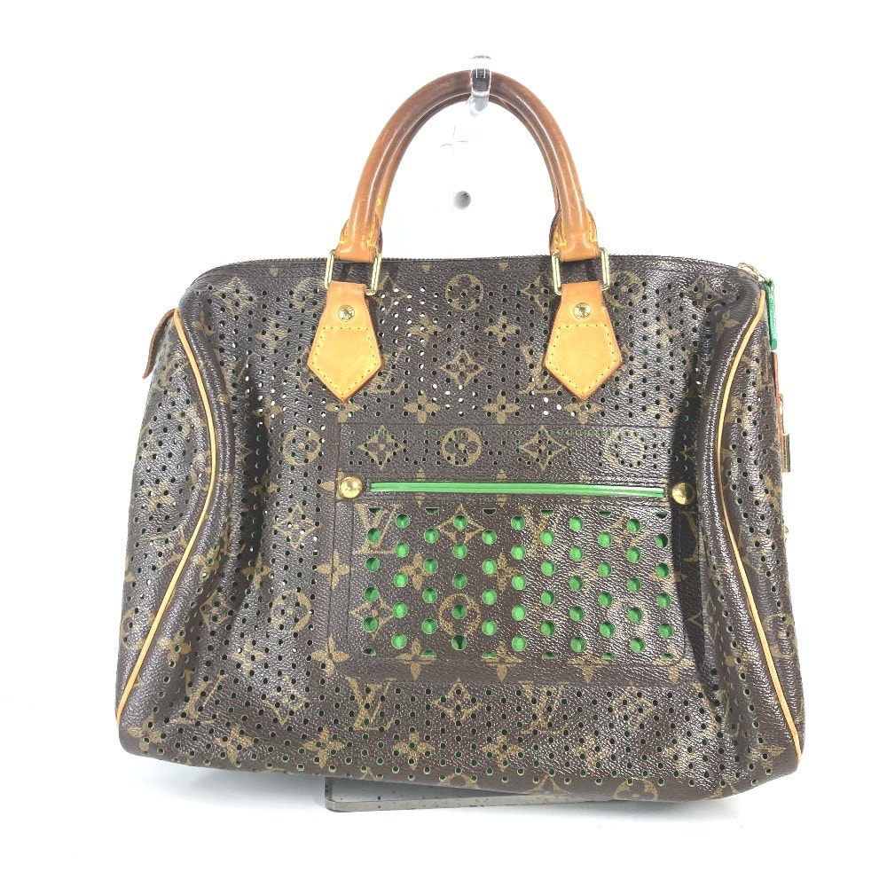 ルイヴィトン LOUIS VUITTON スピーディ30 M95181 モノグラムペルフォ ミニボストンバッグ カバン ハンドバッグ モノグラムキャンバス ヴェール グリーン