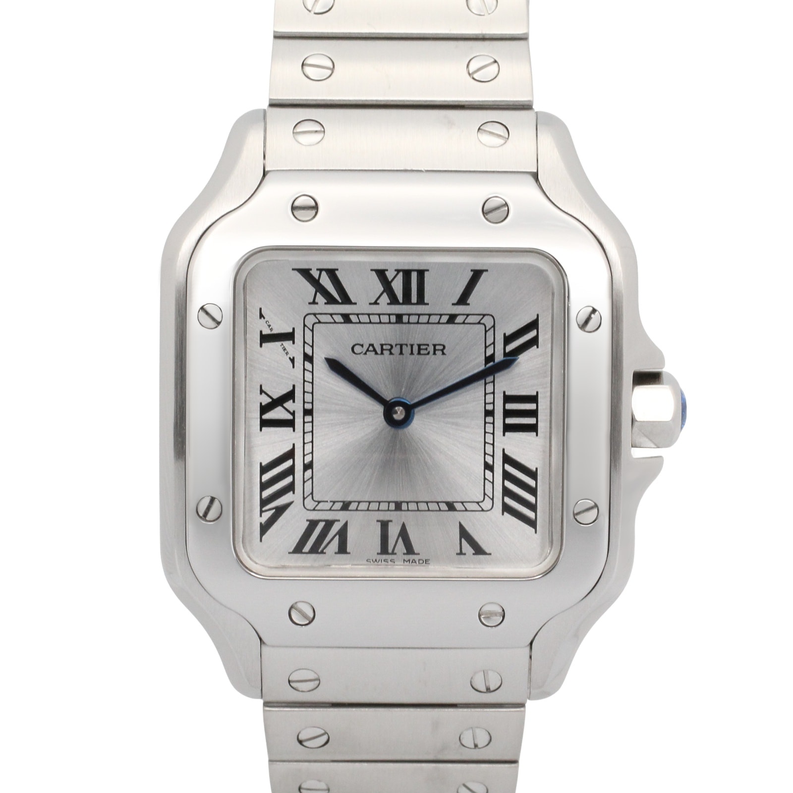 カルティエ CARTIER サントス ドゥ カルティエ SM 腕時計 時計 ステンレススチール レディース シルバー系 WSSA0082 【中古】