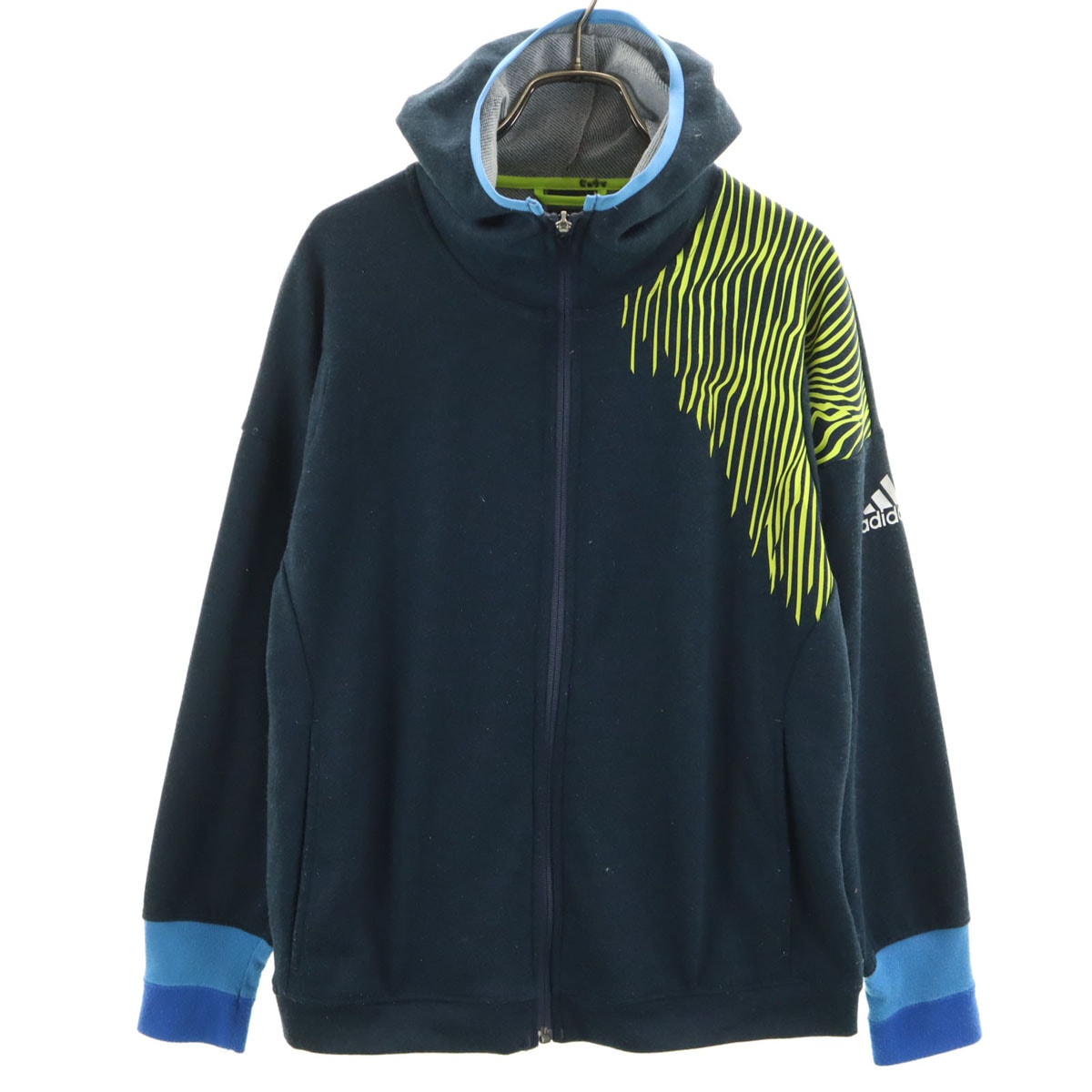 adidas アディダス 長袖 ジップパーカー S ネイビー系