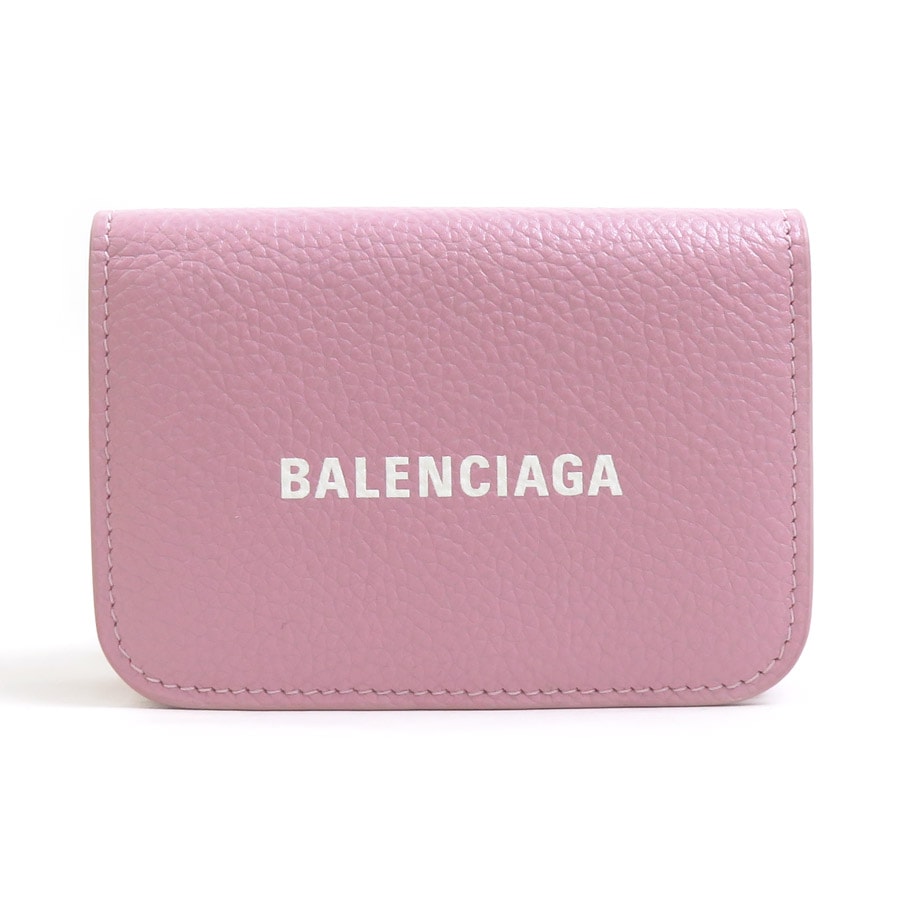 バレンシアガ BALENCIAGA 三つ折り財布 レザー ピンク ユニセックス 593812【中古】 56764b