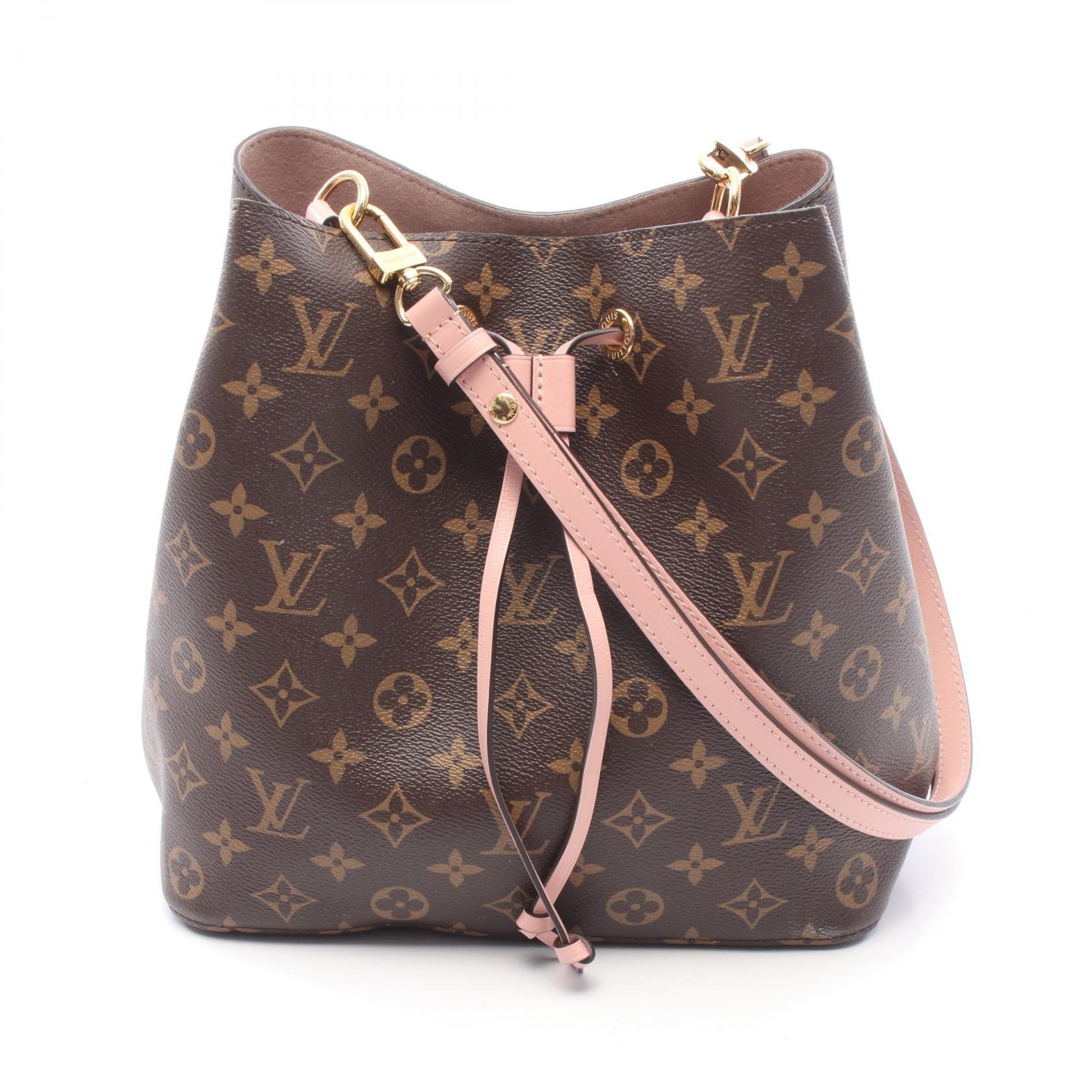 ルイ・ヴィトン LOUIS VUITTON ネオノエ ショルダーバッグ バッグ PVCコーティングキャンバス レザー モノグラム ローズプードル レディース ブラウン系 / ピンク系 M44022 【中古】