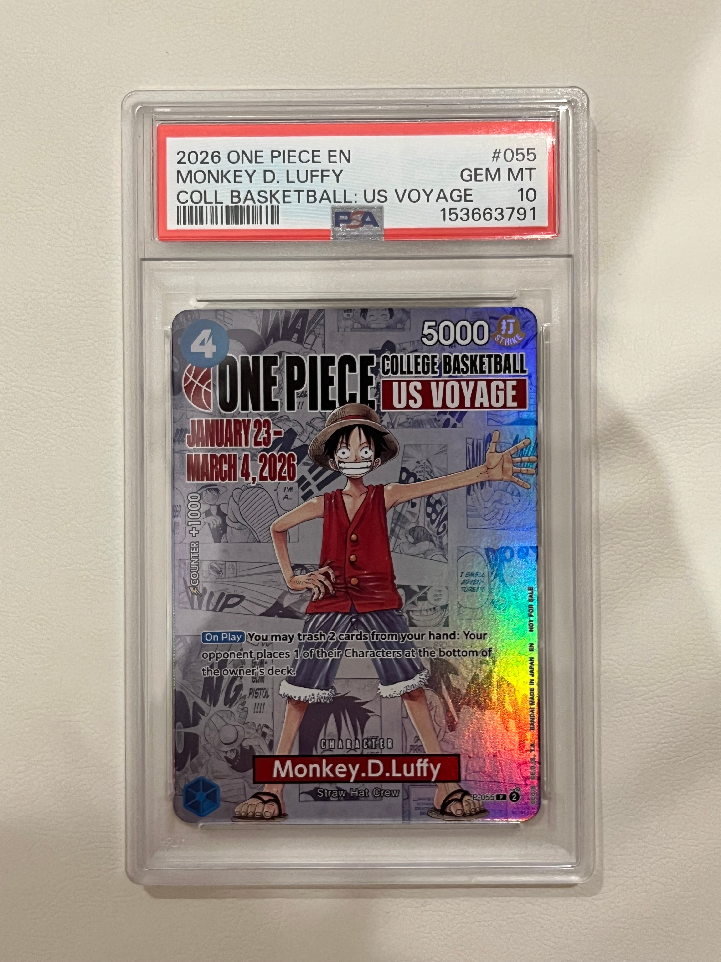 PSA10】モンキー・D・ルフィ：P (開封済) [P-055]【英語版