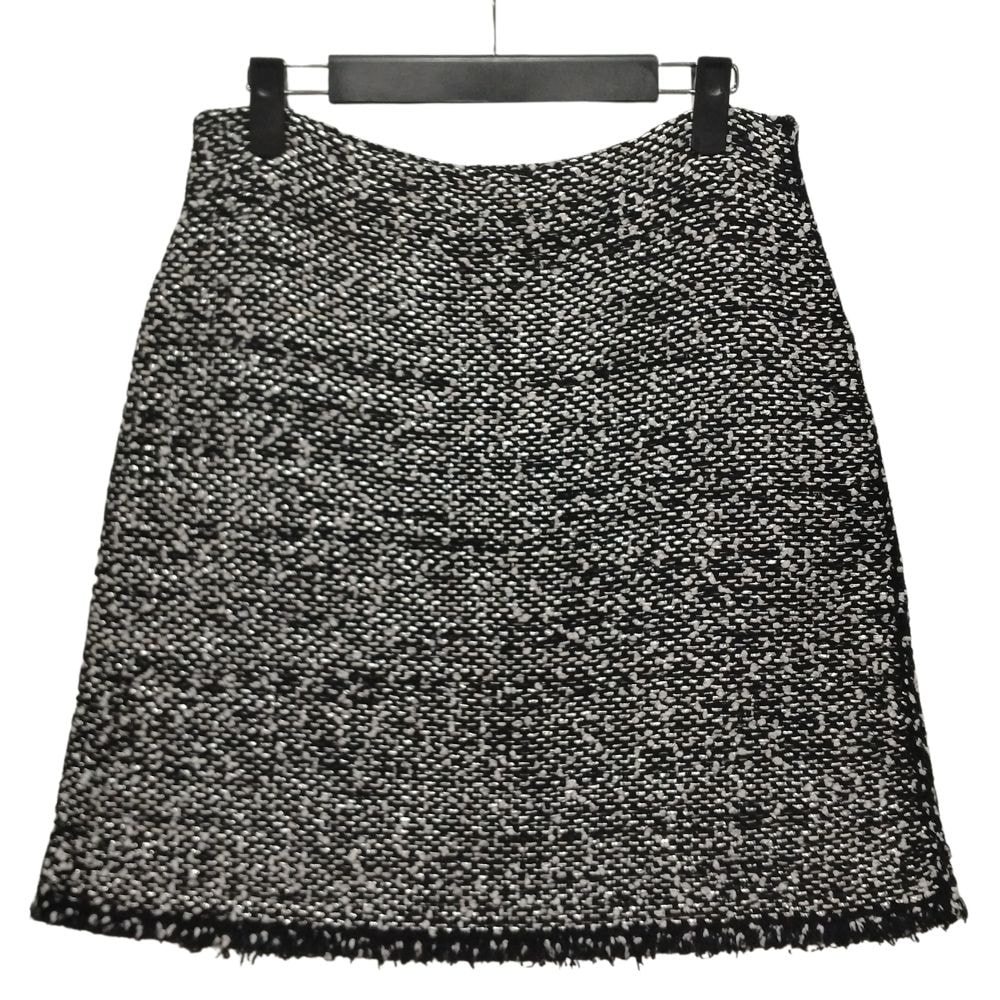 BALENCIAGA バレンシアガ 品番 417434 T7120 ツイード カットオフ タイトスカート ブラック系 サイズ 40 正規品 / B6005