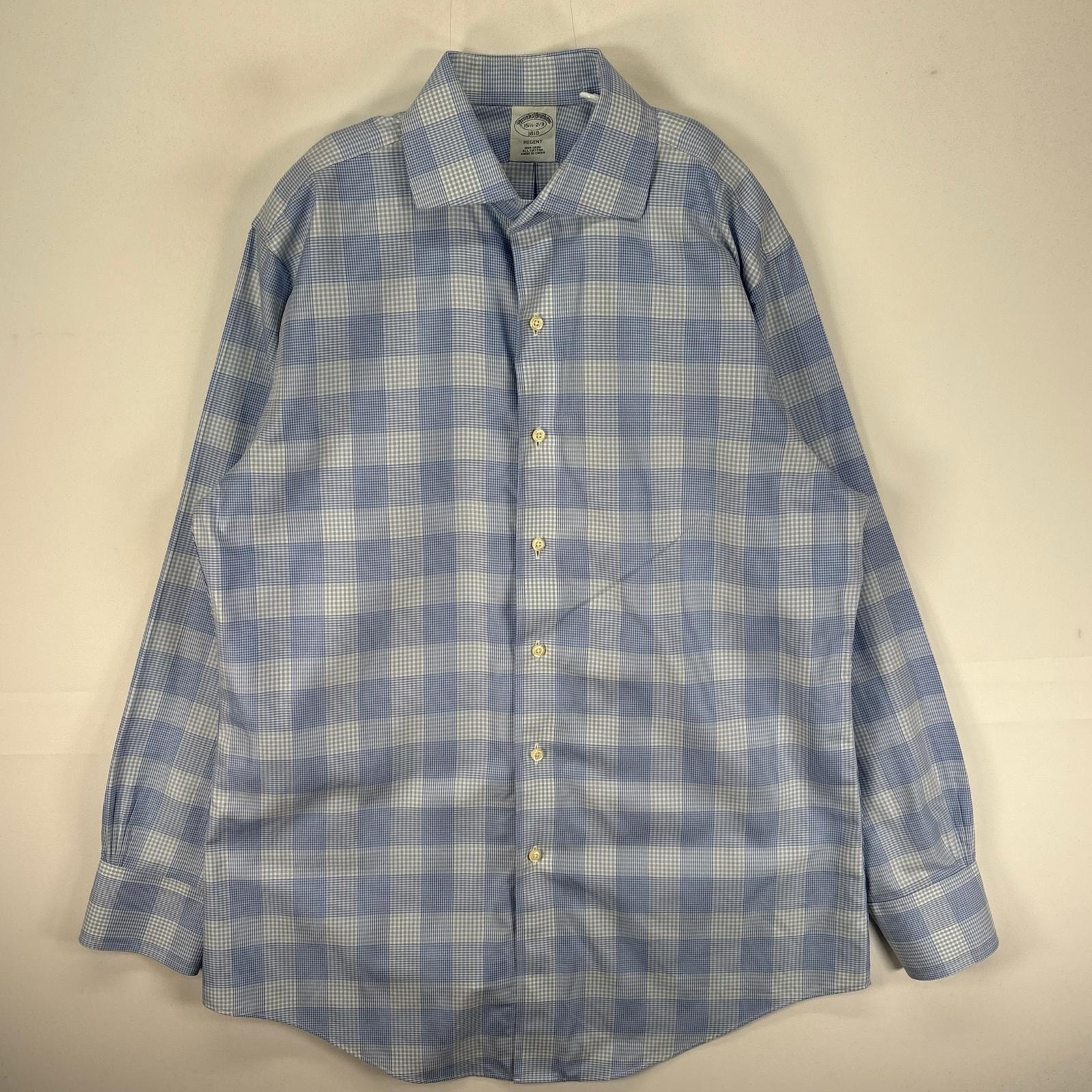 古着 ブルックスブラザーズ Brooks Brothers 長袖シャツ REGENT 1818 M  ブルー系 チェック メンズ