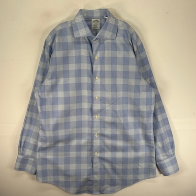 古着 ブルックスブラザーズ Brooks Brothers 長袖シャツ REGENT 1818 M ブルー系 チェック メンズ